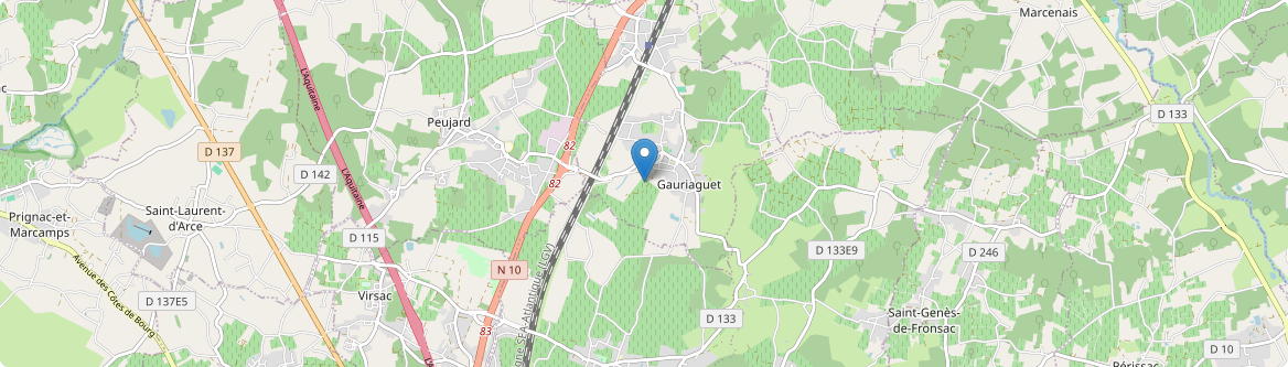Gauriaguet - Carte