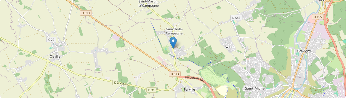 Gauville-la-Campagne - Carte