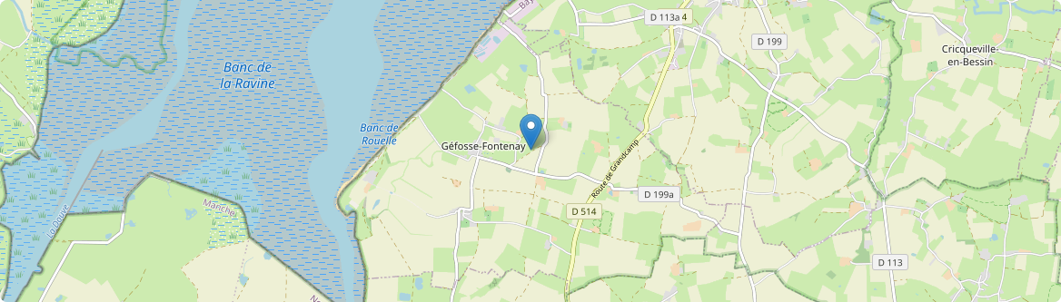Géfosse-Fontenay - Carte