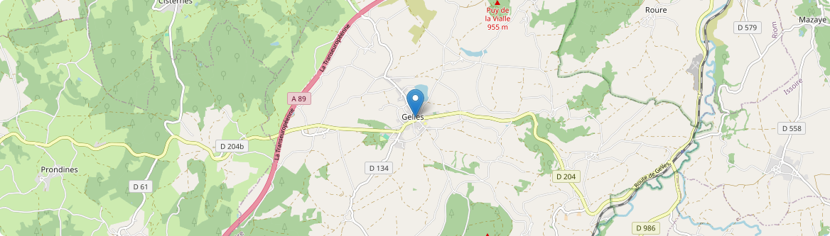 Gelles - Carte
