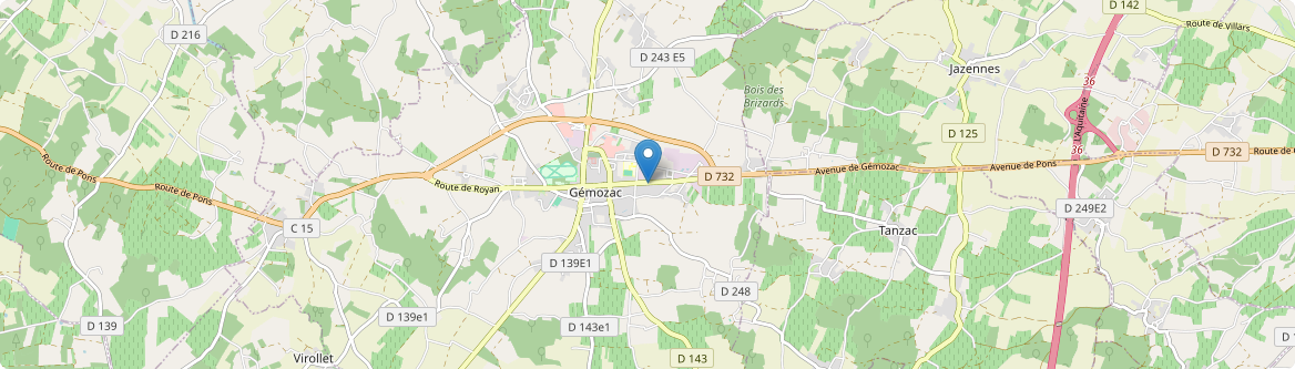 Gémozac - Carte