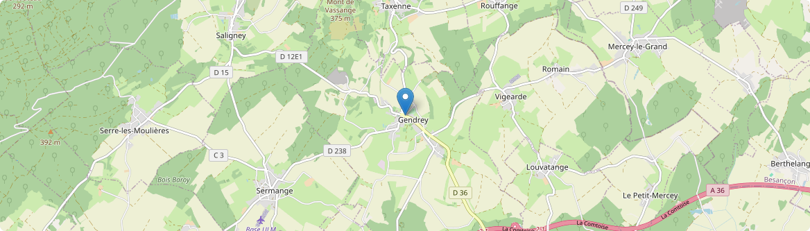 Gendrey - Carte