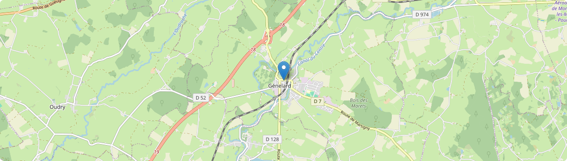 Génelard - Carte