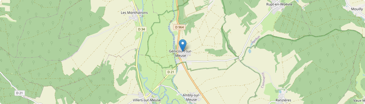 Génicourt-sur-Meuse - Carte