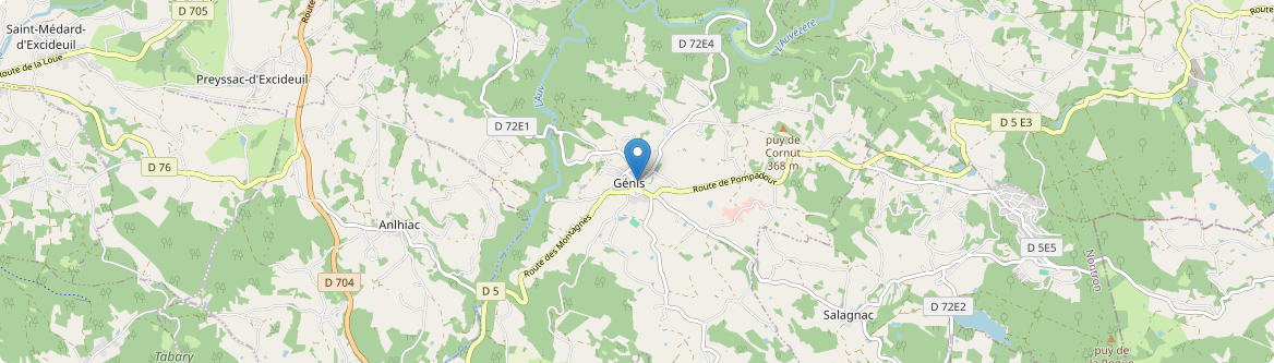 Génis - Carte