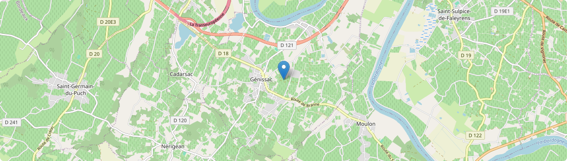 Génissac - Carte