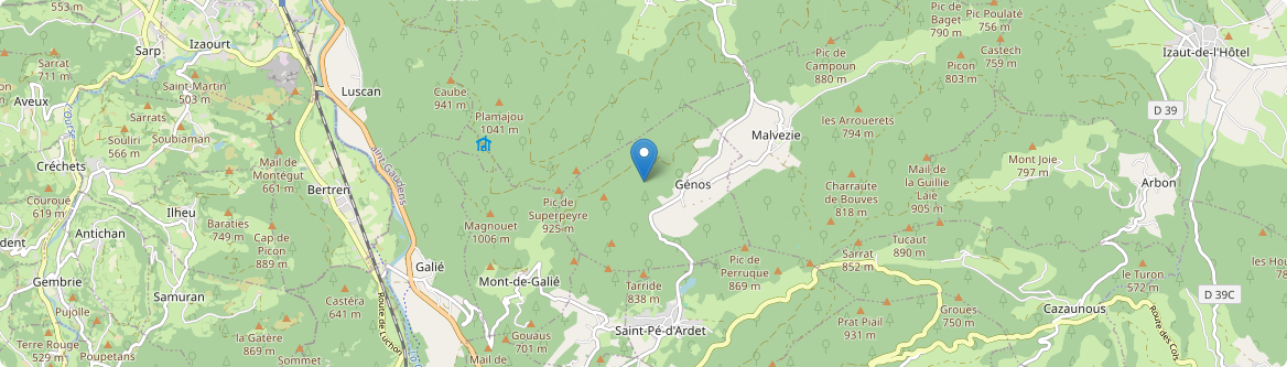 Génos - Carte