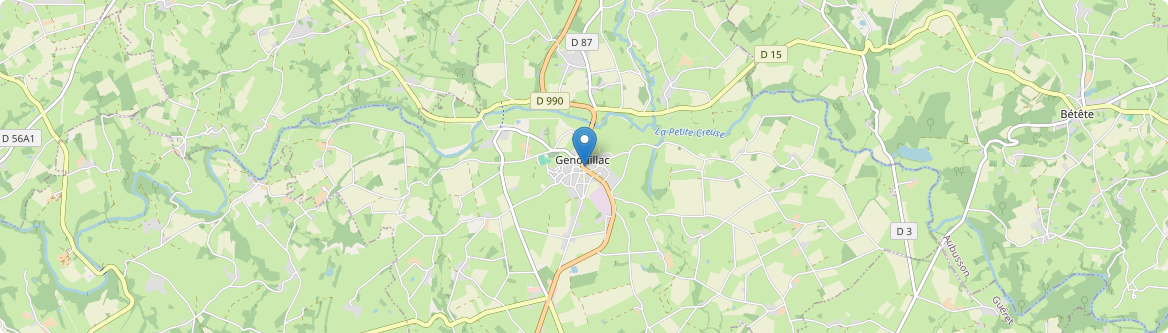 Genouillac - Carte