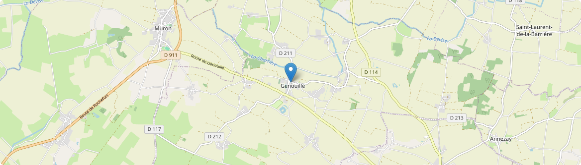 Genouillé - Carte