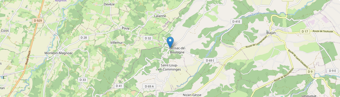 Gensac-de-Boulogne - Carte