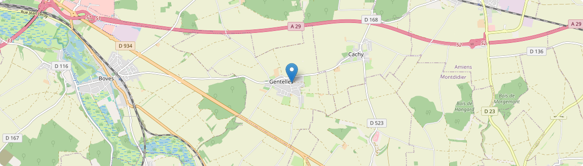 Gentelles - Carte
