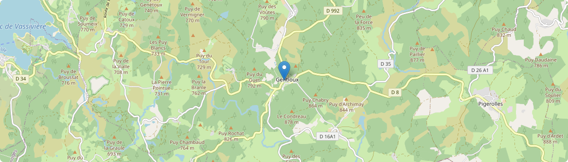 Gentioux-Pigerolles - Carte