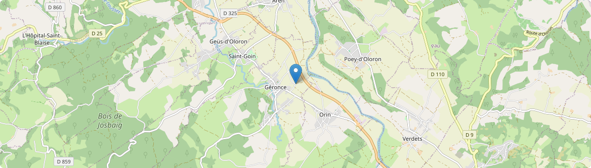 Géronce - Carte