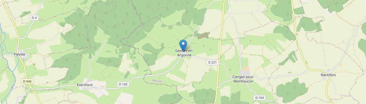 Gesnes-en-Argonne - Carte