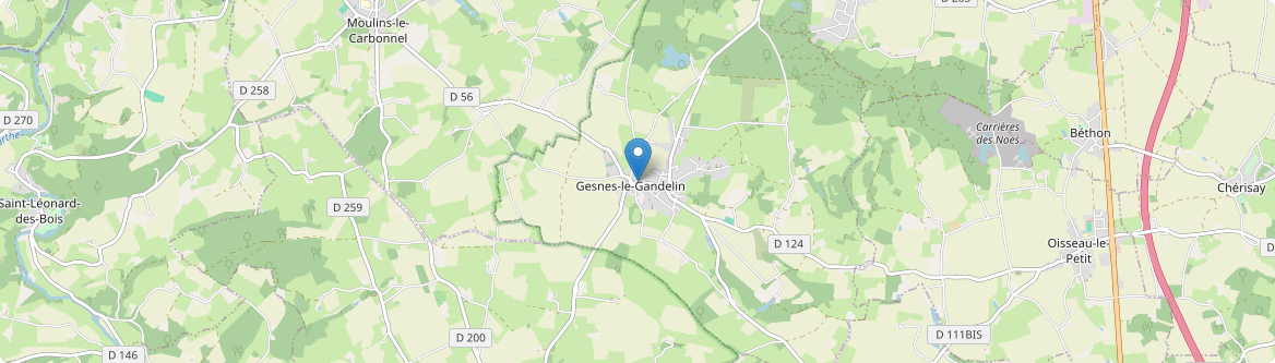 Gesnes-le-Gandelin - Carte