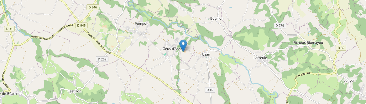 Géus-d'Arzacq - Carte