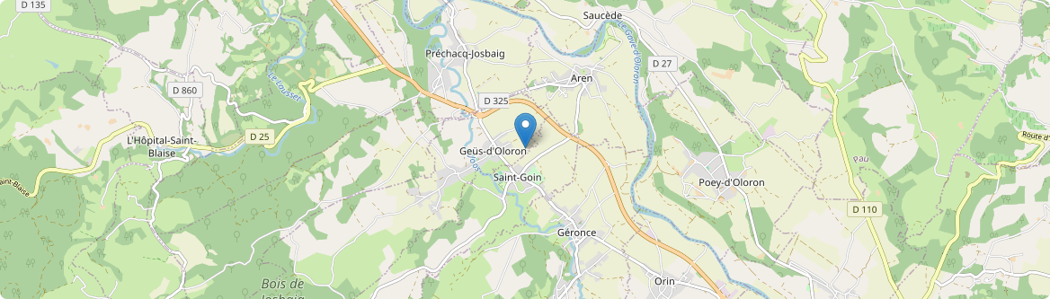 Geüs-d'Oloron - Carte