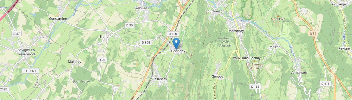 Gevingey - Carte