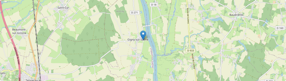 Gigny-sur-Saône - Carte