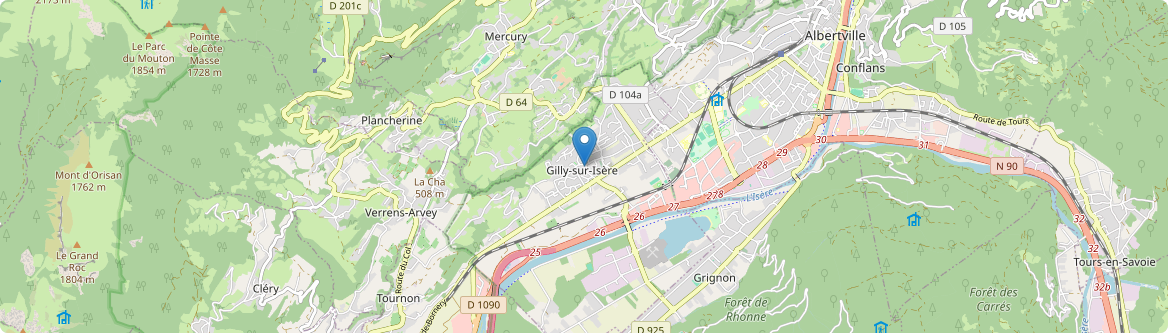 Gilly-sur-Isère - Carte