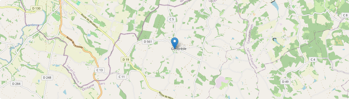 Gimbrède - Carte