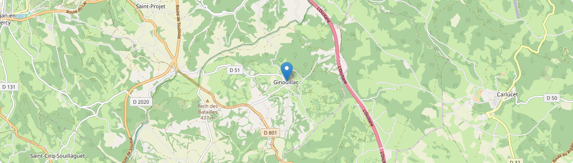 Ginouillac - Carte