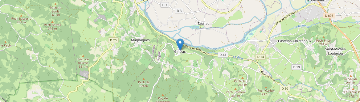 Gintrac - Carte