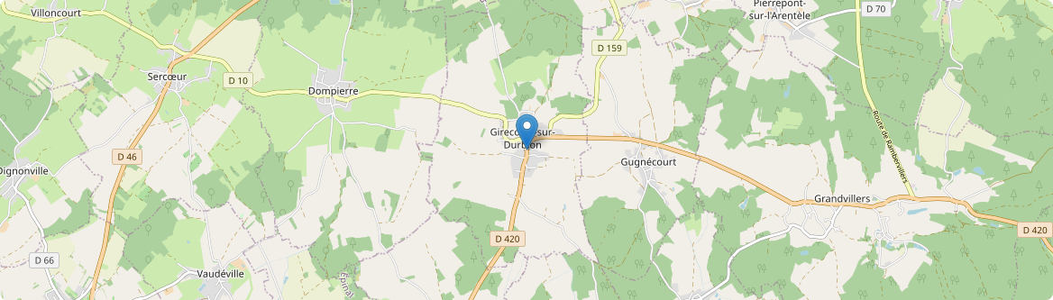 Girecourt-sur-Durbion - Carte