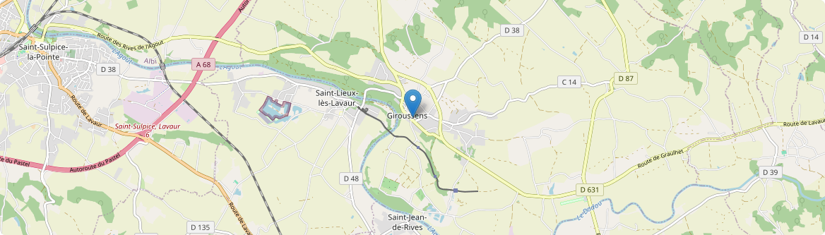 Giroussens - Carte