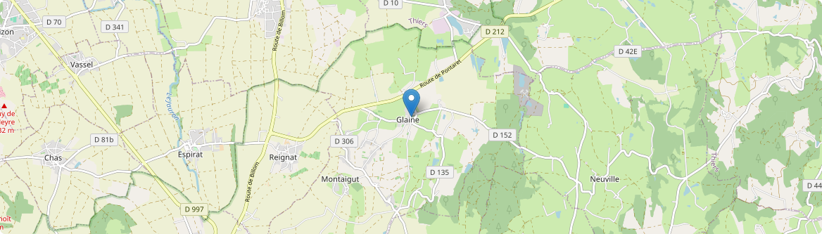 Glaine-Montaigut - Carte