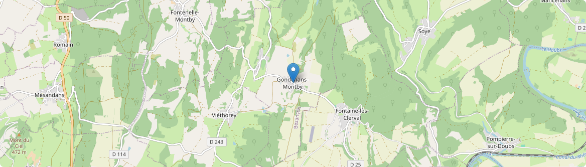 Gondenans-Montby - Carte