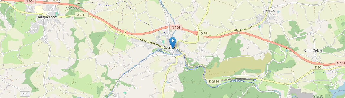 Gouarec - Carte