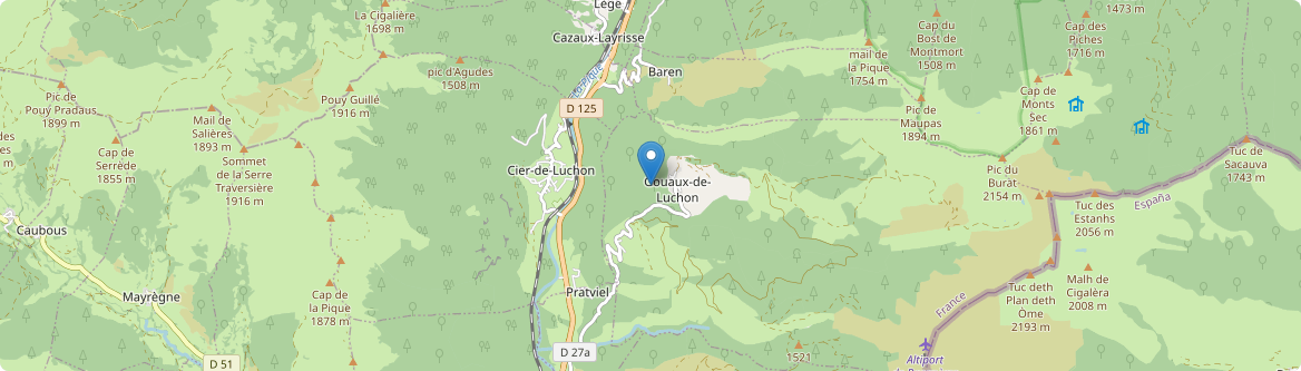 Gouaux-de-Luchon - Carte
