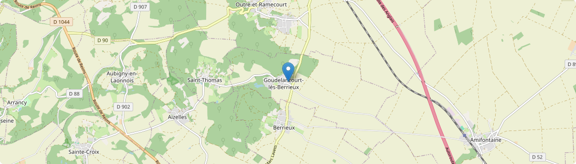 Goudelancourt-lès-Berrieux - Carte