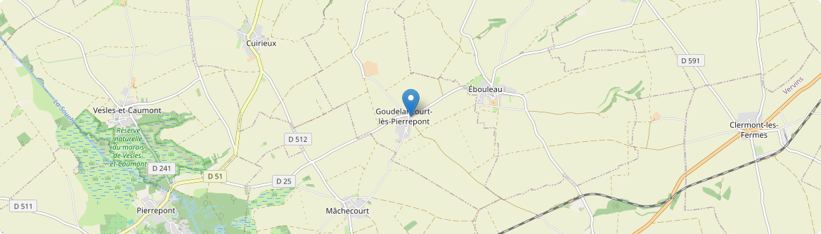 Goudelancourt-lès-Pierrepont - Carte