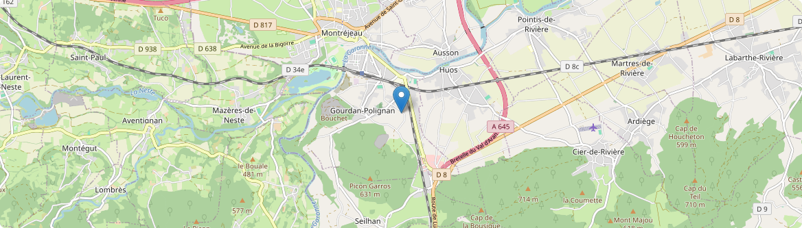 Gourdan-Polignan - Carte