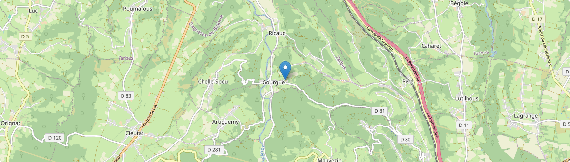Gourgue - Carte