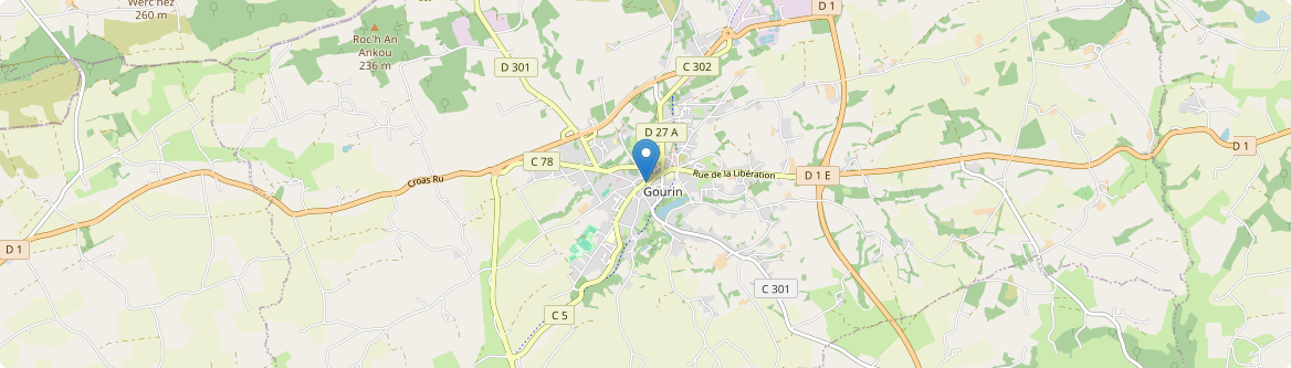Gourin - Carte