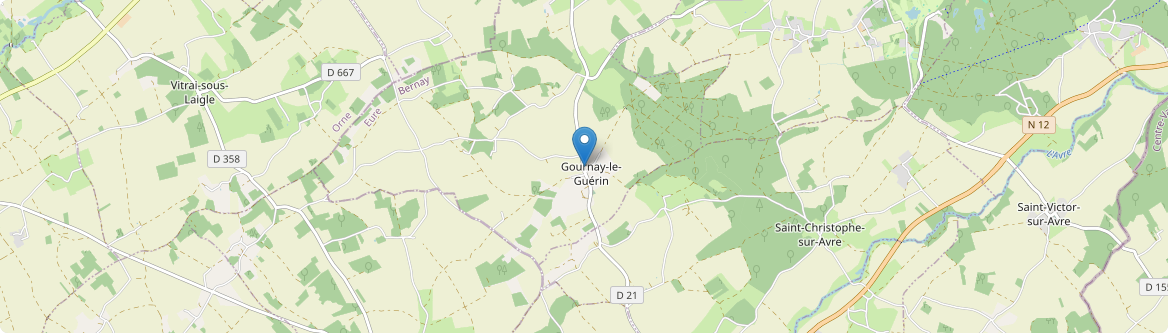 Gournay-le-Guérin - Carte