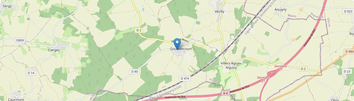 Goussancourt - Carte