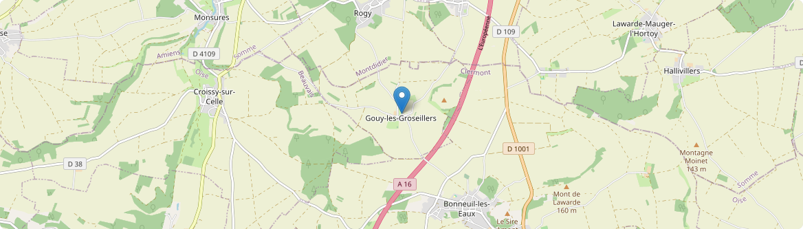 Gouy-les-Groseillers - Carte