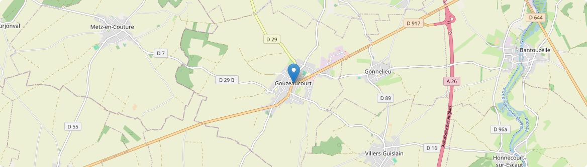 Gouzeaucourt - Carte