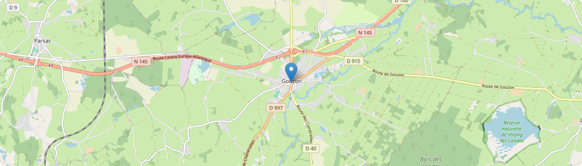 Gouzon - Carte