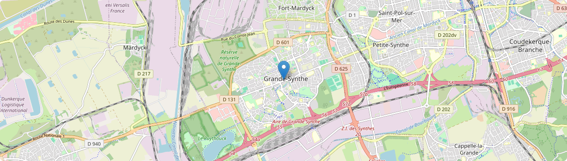 Grande-Synthe - Carte