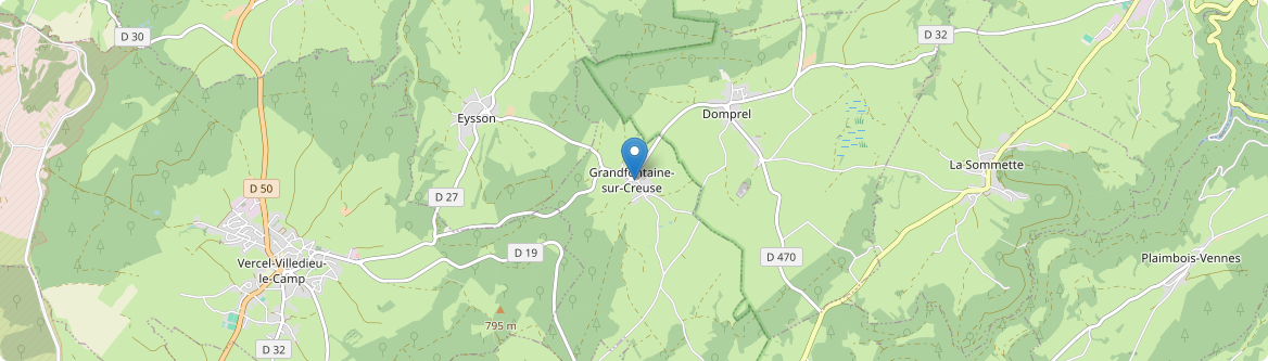 Grandfontaine-sur-Creuse - Carte