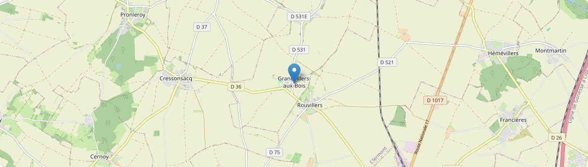 Grandvillers-aux-Bois - Carte