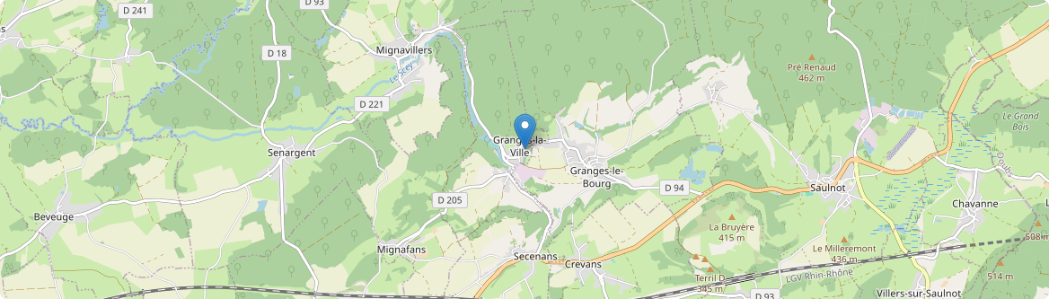Granges-la-Ville - Carte