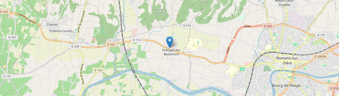 Granges-les-Beaumont - Carte