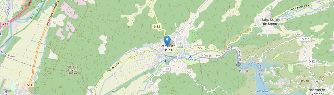 Gréoux-les-Bains - Carte