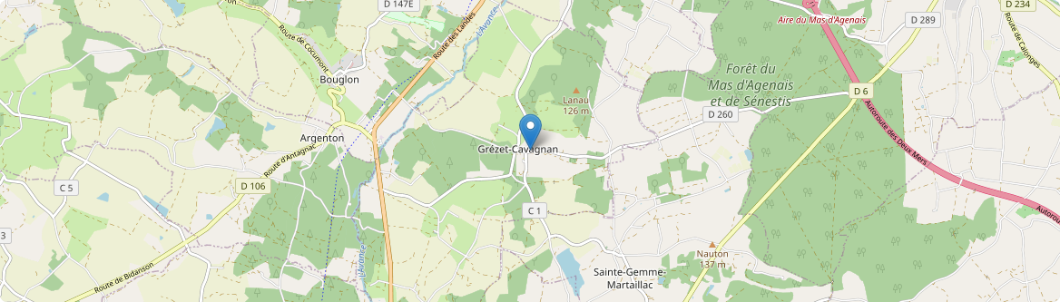 Grézet-Cavagnan - Carte